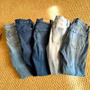 7 For All Mankind High Rise  cropped jeans bundle